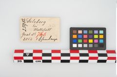 Etikett zu Eisenlanzenspitze (NHMW-PRAE-025982)